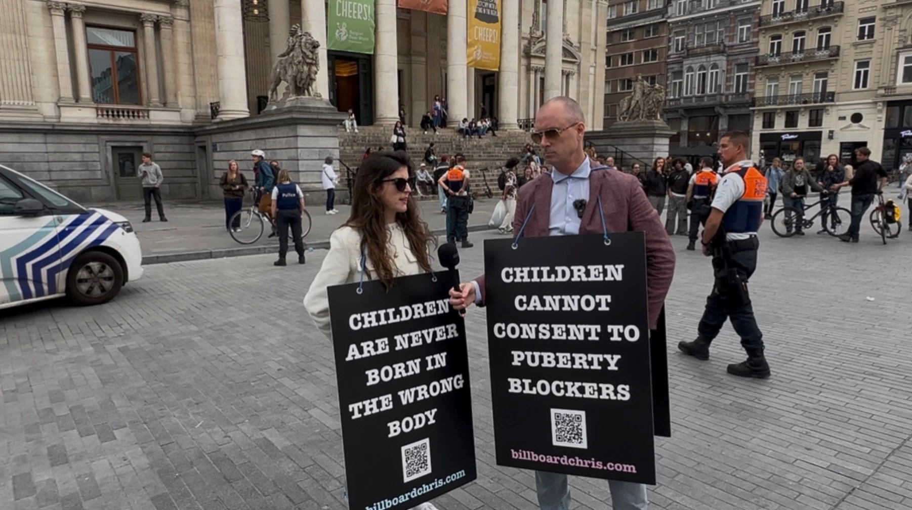 Lois McLatchie Miller and Chris Elston were arrested by Belgian police June 5, 2025, while advocating for child protection from transgender medical treatments.?w=200&h=150