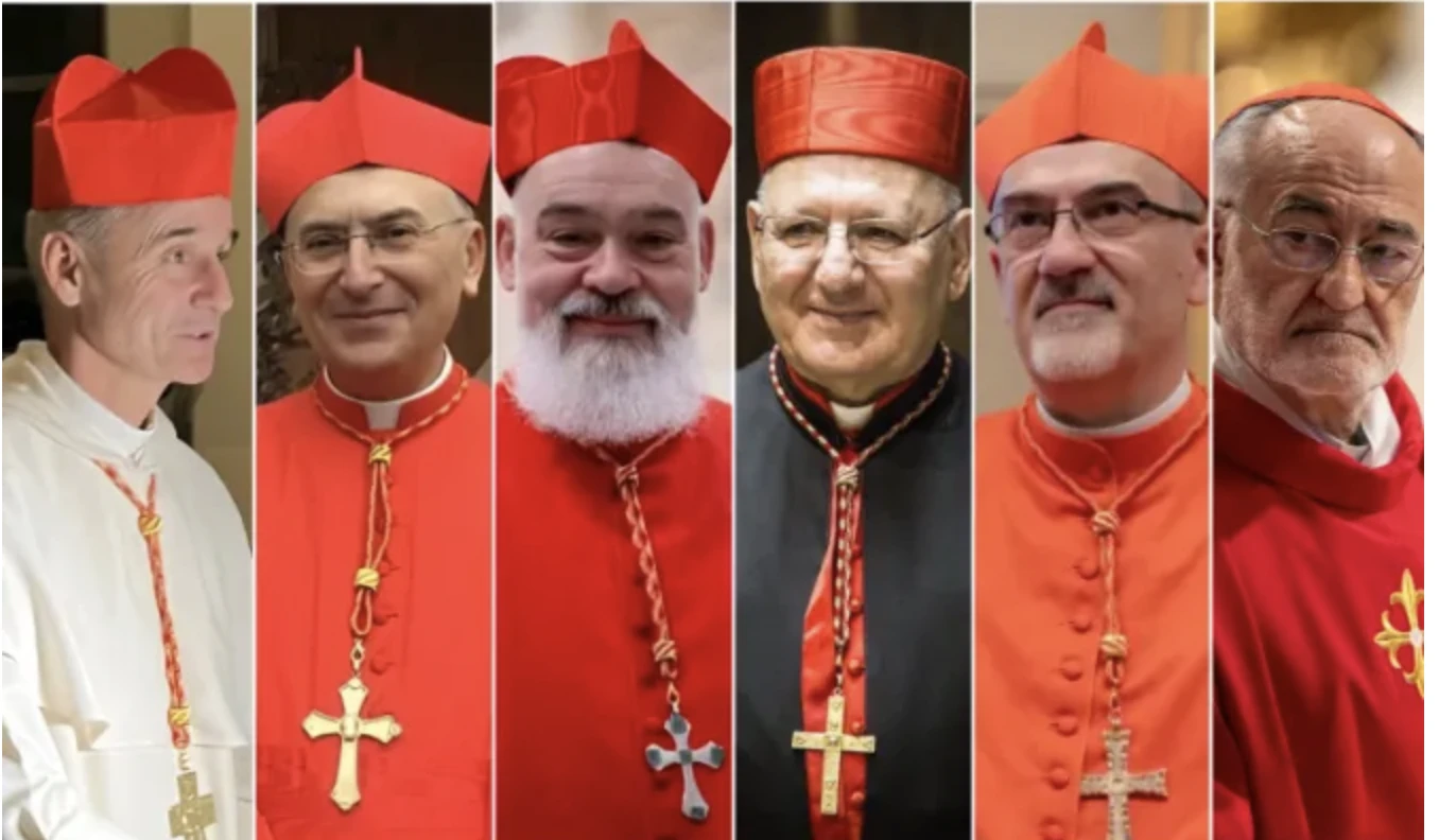 From left to right: Cardinal Louis Sako (Iraq), Cardinal Mario Zenari (Syria), Cardinal Dominique Mathieu (Iran), 
Cardinal Louis Sako (Iraq), Cardinal Pierbattista Pizzaballa (Jerusalem), and Cardinal Cristóbal López Romero (Morocco).?w=200&h=150