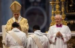 Pope Leo XIV ordains a priest in St. Peter’s Basilica on the solemnity of the Most Sacred Heart of Jesus, Friday, June 27, 2025.