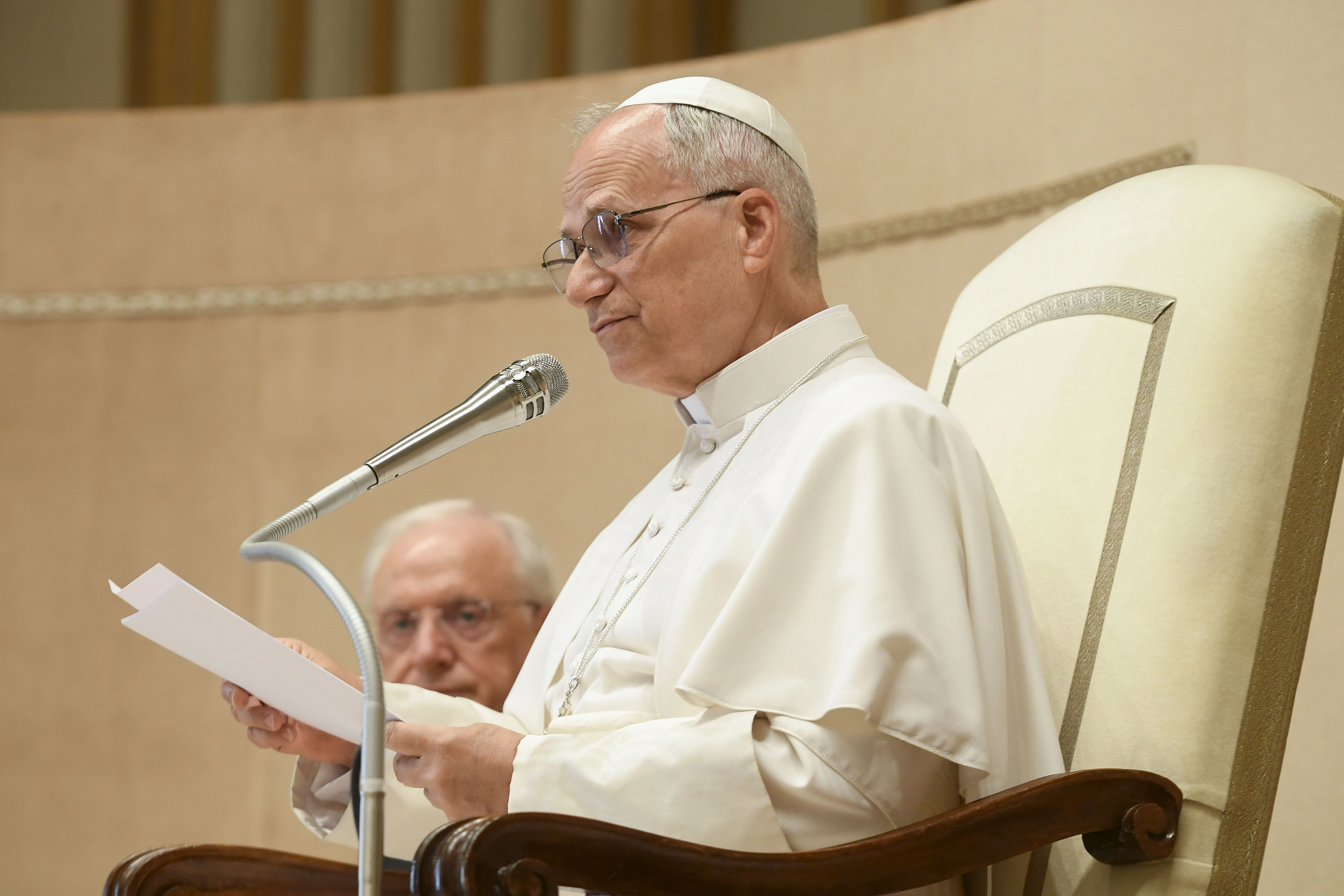 Pope Leo XIV tells political leaders that “natural law, which is universally valid apart from and above other more debatable beliefs, constitutes the compass by which to take our bearings in legislating and acting” at the Jubilee of Governments on June 21, 2025.?w=200&h=150