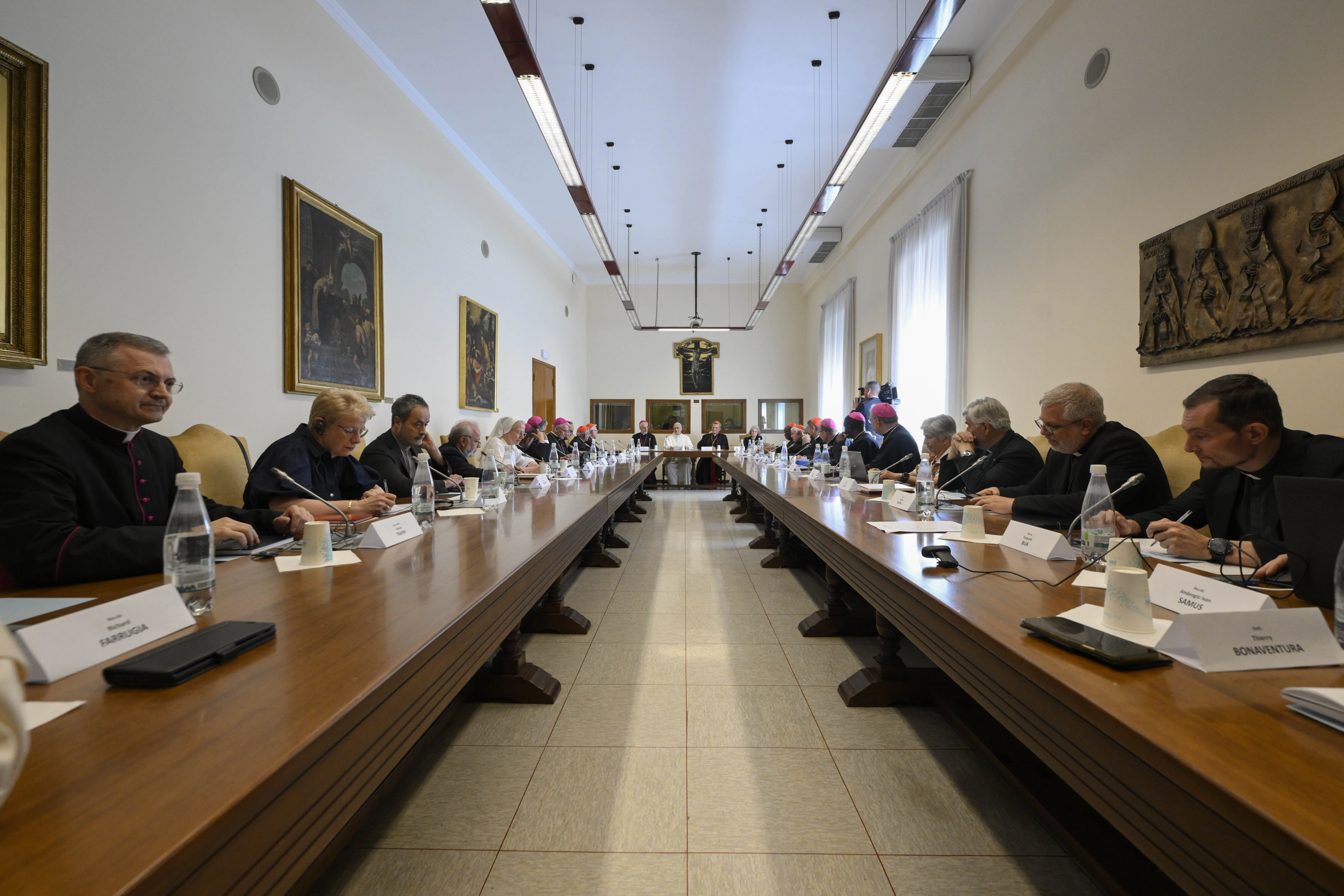 Pope Leo XIV meets with the synod’s 16th ordinary council near the Vatican on Thursday, June 26, 2025.?w=200&h=150